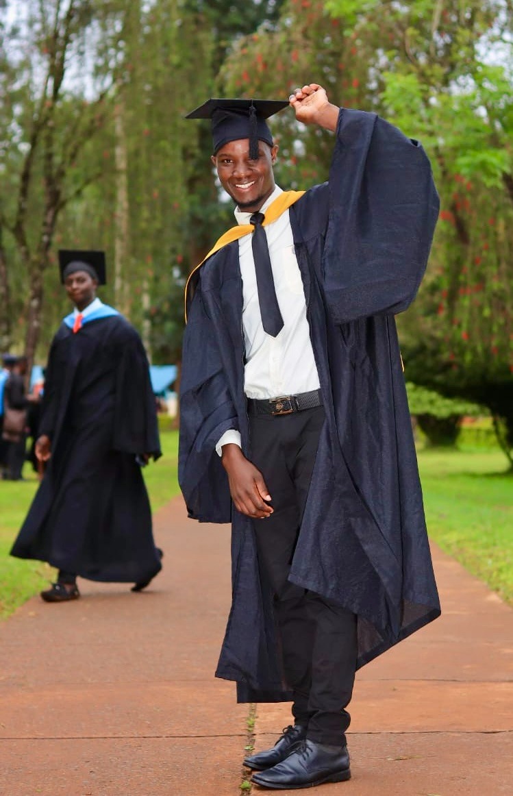 Fred Wamalwa, Rescued immediately after his father's death in 2008. He was raised by a single dad as he lost her mother along time ago. Fred is a Lab Technician — after